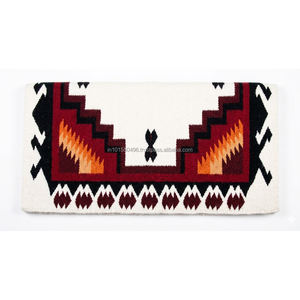 100% New Zealand Wool Hand woven customized 34X36 western saddle <b>blanket</b> in different colrors for <b>horse</b> riding and training - Product Image 1