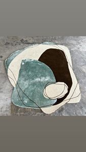 High Pile <b>Hand</b> <b>Tufted</b> Wool/Silk Fire Resistant Pet Friendly Eco-Friendly Medium Thickness Latex Backing Modern Solid <b>Rug</b> <b>Rugs</b> - Product Image 2