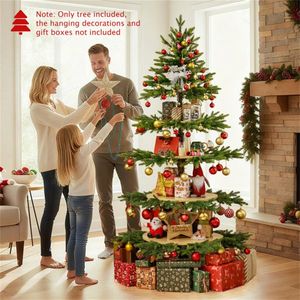 Rotating 6.5FT Christmas <b>Tree</b> 4-Tier Display Shelves with 220 <b>LED</b> <b>Lights</b> & 11 Modes 280 Branch Tips for Party Decorations - Product Image 6