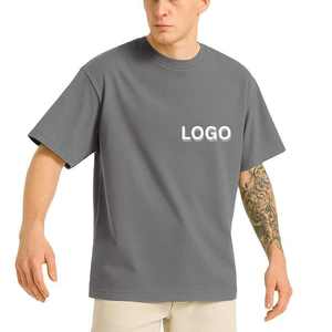 T-shirt surdimensionné avec logo personnalisé, grammage lourd 250-300 g/m², 100 % coton, épaules tombantes, T-shirt homme épais - Product Image 3