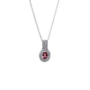 Parure de bijoux en argent et rubis, boucles d'oreilles, collier, bague, cadeau, sertissage clos, collier tendance, parure de bijoux pour anniversaire, pour femmes et jeunes filles - Product Image 3