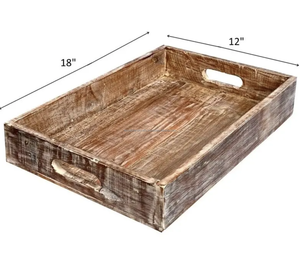 Bandeja de Servir de Madera de Acacia, Grande, Ecológica, Otomana para Camping, Desayuno, Mesa de Centro - Product Image 5