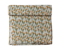 Couette en coton avec motif de toucan, pliée, pour toutes les saisons, décoration d'intérieur, style simple, lavable en machine