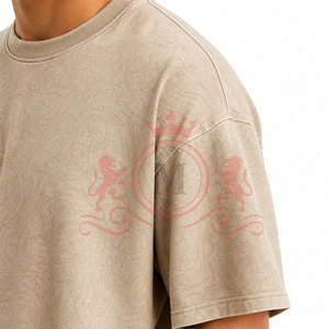 Camiseta Casual de Moda con Hombros Caídos, Efecto Desgastado por el Sol, con Construcción de Algodón Suave y Comodidad Relajada para el Día a Día - Product Image 5