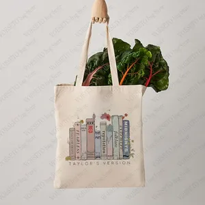 Bolsa de Lona con Diseño Floral del Álbum Swiftie, Merchandise de The Eras Tour, El Mejor Regalo para Fans de TS, Amantes de la Música, Bolsa de Compras - Product Image 3