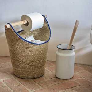 Woven Seagrass <b>Toilet</b> <b>Roll</b> Holder Eco Friendly Bathroom <b>Basket</b> with Handle Raw Storage Organizer Home Spa Wholesale Bulk B2B OEM - Product Image 4