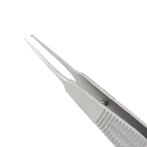 Pinzas de Sutura Castroviejo 1x2 Dientes 0.9 mm Mango Ancho 11.5 cm Oftalmología Microcirugía Manual Acero Inoxidable Reutilizable Quirúrgico - Product Image 3