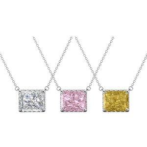 Ice Crushed Cubic Zirconia Minimaliste Femmes Bijoux 925 Sterling Silver Simple Solitaire Pendentif Collier Destiny Jewelle - Product Image 6