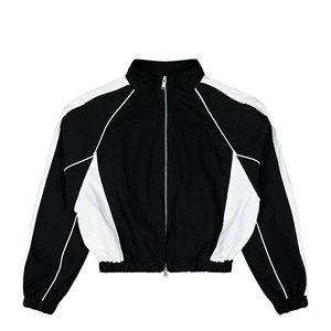 เสื้อแจ็คเก็ตทรงเรเซอร์แบบยูนิเซ็กซ์ สีสันตัดกัน คอตั้ง ปิดด้วยซิป สปอร์ต น้ำหนักเบา ผลิตจากโพลีเอสเตอร์ ความยาวสั้น สวมใส่สบายๆ สำหรับฤดูใบไม้ผลิ - Product Image 1