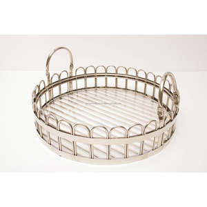 Bandeja redonda hecha a mano para comida y postre, bandeja decorativa para servir al por mayor para desayuno, té, café y vajilla - Product Image 2