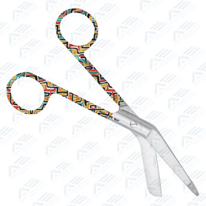 Tijeras para Vendajes con Diseño Abstracto Vintage Único, Tijeras de Emergencia para Primeros Auxilios, Instrumentos Médicos - Product Image 4