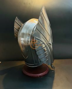 Casco de Hierro de Thor Ragnarok, Calibre 18, Hierro Suave Pulido, Plateado, Auténtica Mitología Nórdica, para Halloween - Product Image 2