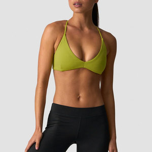 Soutien-gorge de sport rembourré sans couture pour femme grande taille, col en V profond, bretelles croisées au dos, idéal pour le yoga, la course en extérieur et l'entraînement, anti-humidité - Product Image 3