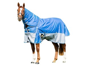Manta de Invierno para Caballos de Alta Calidad, Impermeable, Transpirable y Resistente, de Ripstop 1200 Denier, con Dos Correas Abdominales y Relleno de Poliéster de 250 GSM - Product Image 1