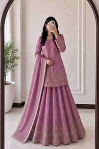 Elegant New Arrivals Latest Fashion Elegant Wedding <b>Party</b> Wear <b>Top</b> Lehenga Set Designer soft silk Wedding Wear Outfit - Product Image 2