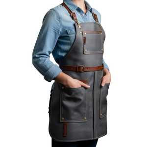 Étui de luxe sophistiqué en cuir pour tablier de sommelier, uniforme de serveur de vin, protection professionnelle pour l'hôtellerie, avec détail poche - Product Image 4