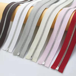 Multicolore 5 #   Fermeture éclair métallique durable à extrémité ouverte, accessoires pour vêtements, manteaux, sacs, couture, largement utilisée - Product Image 4