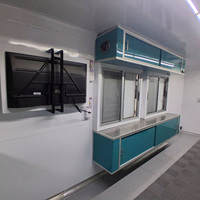 Remolque Comercial de Comida con Ventana Multiservicio, Plancha, Estufa de Gas, Fregadero, Aire Acondicionado y Diseño Personalizado para Negocios de Comida Callejera en Festivales y Ferias