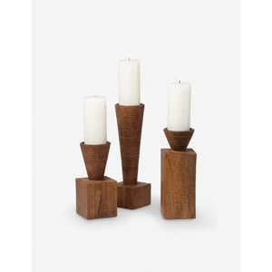 Amazing Wood Tapered Candle Stand Set for Home Decoration Handmade Natural Finish Customized Candle Taper - Product Image 1