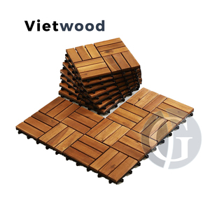 Dalles de terrasse en bois dur d'acacia du Vietnam, antidérapantes, à emboîtement, imperméables, pour jardin extérieur, patio, avec garantie de 5 ans - Product Image 3
