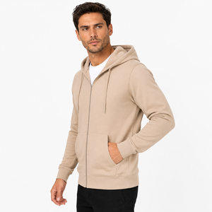 Mens zip hoodie created for modern comfort with breathable texture adjustable hood and practical style for active daily wear - Product Image 4