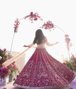Lehenga Choli, Traje Tradicional Indio para Bodas, Bellamente Diseñado con Lentejuelas, para Ocasiones y Eventos Especiales para Mujeres - Product Image 2