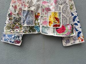 Bohemian Patchwork Cotton Jacket V-Neck Full Sleeve Embroidered Button <b>Up</b> Casual Outerwear Women's All season gift for her - Product Image 4