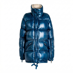 Chaqueta Acolchada Impermeable y Transpirable de Cuero Genuino con Cuello Alto, Logotipo Frontal, Diseño Único, Lavable, MOQ Bajo para Hombre - Product Image 1