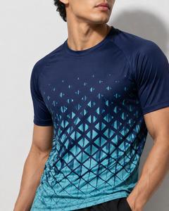 T-shirt à manches courtes pour homme, col rond, tissu jersey uni décontracté, séchage rapide, tricoté en polyester/coton, blanc, 180 grammes, coupe classique - Product Image 6