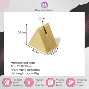 Organizador de Escritorio Moderno y Elegante, Hecho a Mano, con Soporte para Tarjetas de Visita en Latón Dorado, a Precio Mínimo desde India - Product Image 4