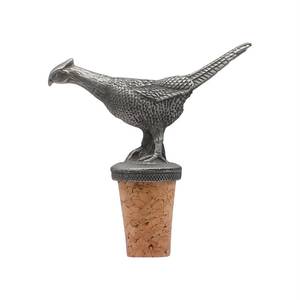 Bouchon de bouteille en laiton moulé à la main finition argentée en forme de canard avec bouchon en liège naturel, durable, étanche, prix abordable, vente chaude - Product Image 4