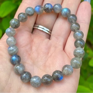 Natural Labradorite <b>Bracelet</b> Flash Labradorite <b>Beaded</b> <b>Bracelet</b> For Healing Reiki Energy Jewelry Wholesale 8mm - Product Image 5
