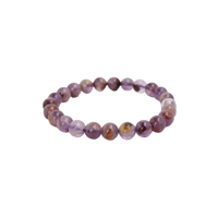Bracelet en perles de Bohême Cocoxonite Super Seven, argent, pierre naturelle, minimaliste, unisexe, cadeau d'anniversaire de mariage, à porter tous les jours
