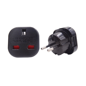 Adaptador de enchufe de viaje certificado CE para Reino Unido UE, 3 pines cuadrados, 2 pines, inserto de enchufe, convertidor de potencia de viaje, corriente nominal 10A, Material ABS Islandia - Product Image 5