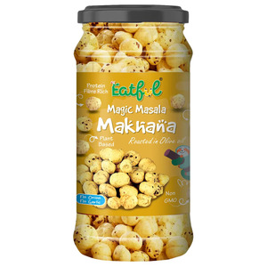 Crunchy Magic Masala Roasted Makhana 80g, Snack de Nueces Fox a Base de Plantas con Alto Contenido de Proteínas y Rico Sabor a Especias Indias - Product Image 1