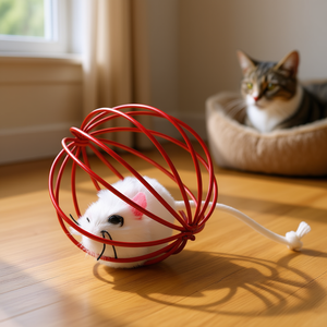 Juego de Juguetes Interactivos para Mascotas en Forma de Esfera de Alambre de 6 cm de Diámetro para Movimiento y Ejercicio - Product Image 3