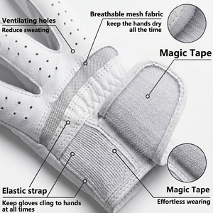 Guantes de Golf de Piel Genuina de Alta Calidad para Mano Izquierda, Transpirables y de Secado Rápido para un Agarre Cómodo, Equipo Deportivo - Product Image 6