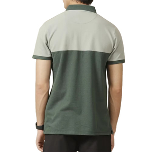 เสื้อโปโลชายแขนสั้นสีตัดต่อ ทรงเข้ารูป ผ้าคอตตอนผสม ระบายอากาศได้ดี รับทำโลโก้ตามสั่ง ขายส่ง OEM - Product Image 5