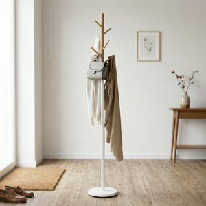 Hot Sale Best OEM Shelf Organizer Factory Furniture Manufacturer Storage Houseware Furniture Free <b>Standing</b> Wooden Coat Rack - Product Image 4