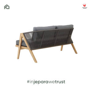 Modern Living Room <b>Sofa</b> Solid <b>Wood</b> Rope <b>Frame</b> Upholstered Fabric Couch Luxury Home Hotel Villa Furniture - Product Image 4