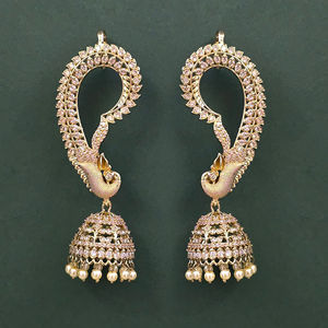 Dernière création artisanale de qualité export, boucle d'oreille antique avec placage Mehndi 232196 - Product Image 1