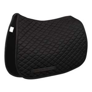 Tapis de selle de dressage en velours matelassé bordeaux avec sangle de maintien, doublure polaire et rembourrage en polyester - Product Image 2