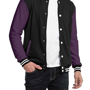 wholesale Custom Varsity <b>Jacket</b> Embroidered Logo High Quality Wool <b>Leather</b> Baseball <b>Jacket</b> - Product Image 4