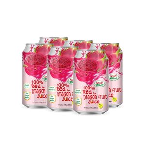Boissons Naturelles OEM Fournisseur Végétalien Boissons Sans Produits Laitiers Vente en Gros Jus de Fruit du Dragon Rouge 100% Pur 330ml Canette en Aluminium Sans Sucre Ajouté - Product Image 3