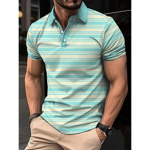 Camiseta Polo de Manga Corta para Hombre, Talla Grande, de Alta Calidad, con Ribete Blanco y Bordado Dorado, Estampada, Casual, de Verano, 2026 - Product Image 5