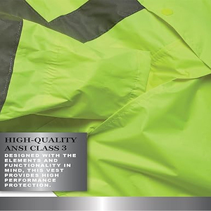 Veste de travail d'hiver pour hommes personnalisée, haute visibilité, réfléchissante, à capuche, avec logo personnalisé, en spandex/polyester - Product Image 6