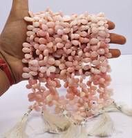Perles d'opale rose naturelle facettées en forme de poire, 7x11 mm, perles d'opale rose, brin de perles d'opale rose de 8 pouces pour la création de bijoux