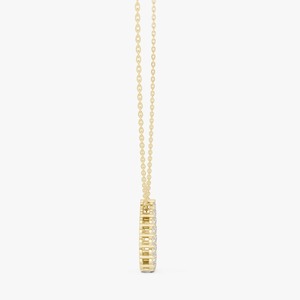 Collar con colgante de diamante moderno al por mayor con cadena, joyería elegante para niñas y mujeres, suministro a granel - Product Image 2