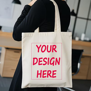 Personalized Design Heavy-Duty Eco-Friendly Washable <b>Canvas</b> Tote <b>Bags</b>-Large Capacity (15.74x13.77 Inches) Zipper/<b>Drawstring</b> - Product Image 4