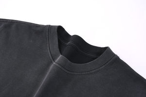 Camisetas de algodón 100% de gramaje pesado, lavadas con ácido, para hombre, unisex, con logo personalizado, impresión DTG, estilo urbano, camiseta extragrande para hombre - Product Image 3